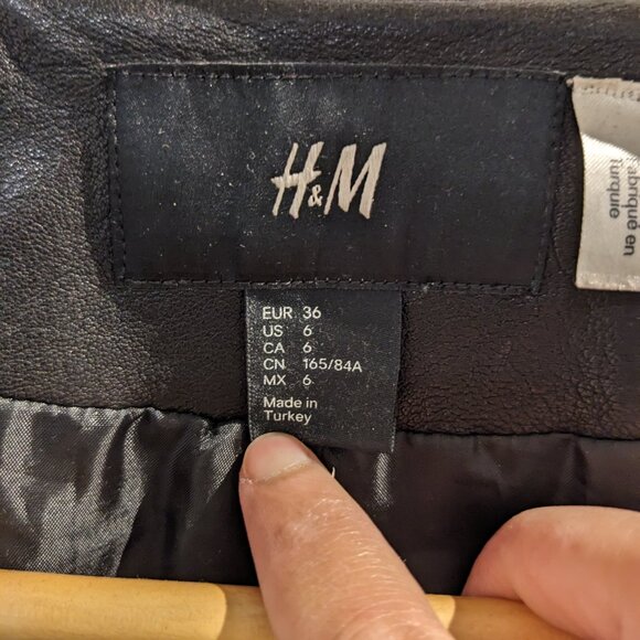 H&M real leather jacket - Picture 5 of 6